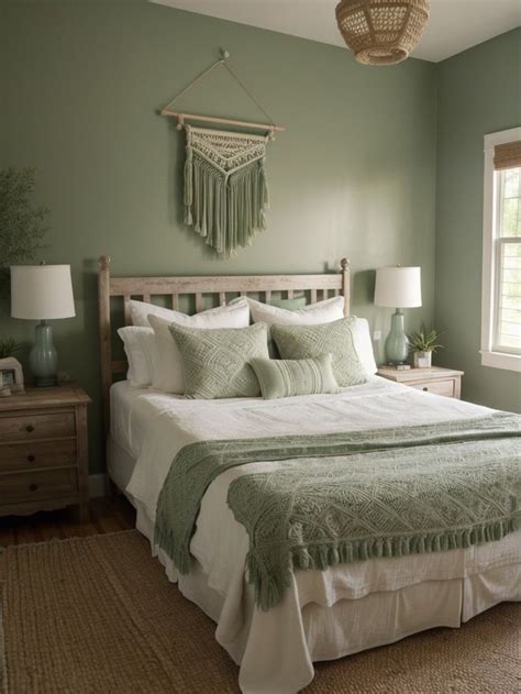 Transform Your Bedroom With A Stunning Sage Green Accent Wall In 2024 Green Room Ideas