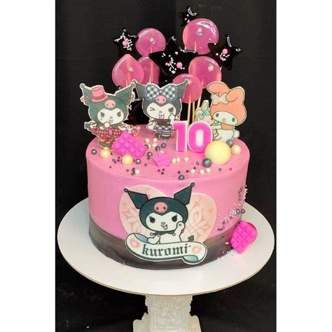 Jual Topper Karakter Kuromi Kue Ulang Tahun Kuromi Topper Kue Tart