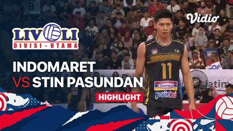 Highlights Indomaret Vs STIN Pasundan Livoli Divisi Utama Putra