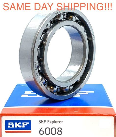 6008 40x68x15mm Open Unshielded SKF Radial Deep Groove Ball Bearing