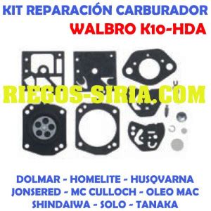 Kit Membranas Carburador Walbro D Hd