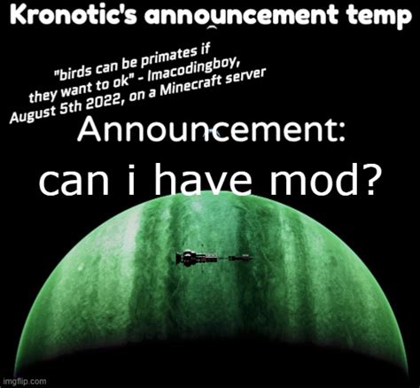 Kronotic S Announcement Temp Imgflip