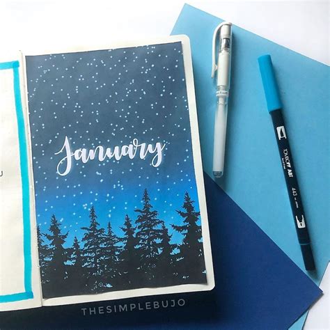 20 Fancy January Cover Page Designs Heraldeecreates January Bullet