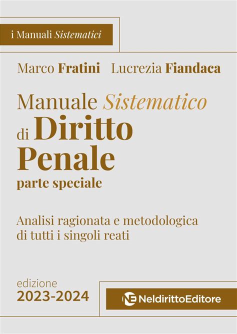 Manuale Sistematico Di Diritto Penale Parte Speciale