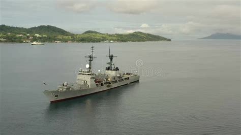 Philippine Navy Ship Ps17 In Surigao Strait Stock Footage Video Of