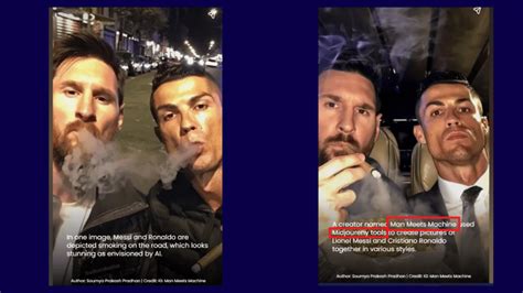 Fact Check: Don’t Fall For This Image of Messi & Ronaldo Smoking Cigar ...