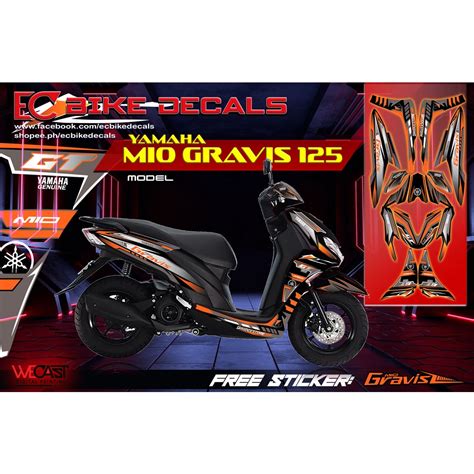 YAMAHA MIO GRAVIS 125 Motorcycle Decals Shopee Philippines