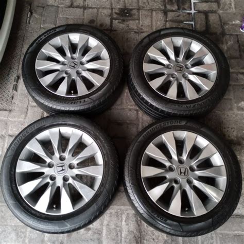 Jual Velg OEM Honda Civic FD Facelift R16 Ban Bridgestone Turanza 205