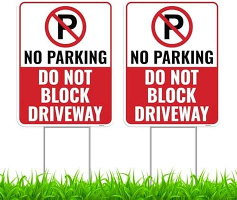 Thyle 3 Pcs 17 X 13 Inch No Parking Signs Do Not Block