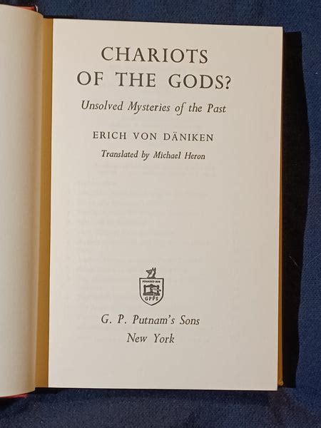 Chariots of the Gods? by Erich Von Daniken. FIRST AMERICAN EDITION 197 ...