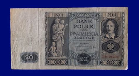 Polen Banknote 20 Zlotych Warschau 1936 Good Fine Kaufen Auf Ricardo