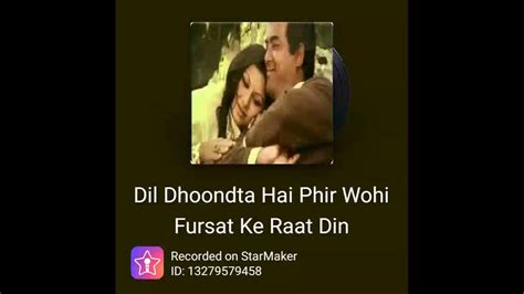 Dil Dhoondta Hai Phir Wohi Fursat Ke Raat Din Bhupinder Singh At His