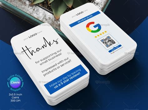 Google Business Rating With Easy Qr Code Review Card Heropik Free