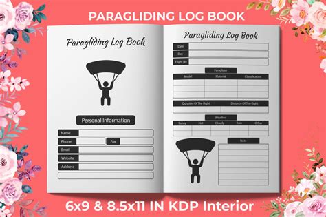 Paragliding Log Book Kdp Interior Graphic By Imran Sarker Creative