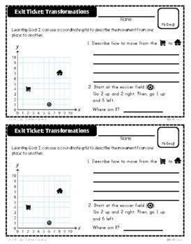 Math Exit Tickets Grade Strand E Spatial Sense Ontario Curriculum