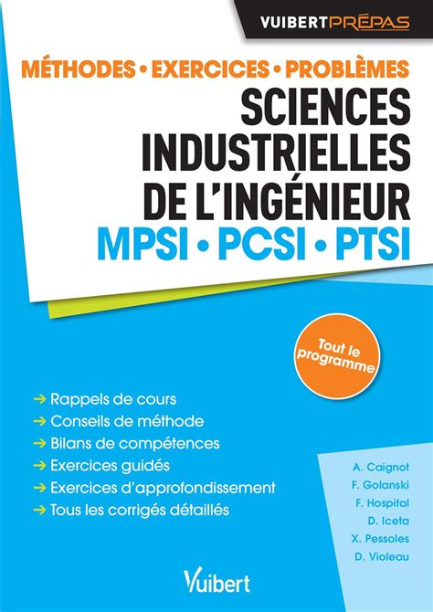 Sciences Industrielles De L Ing Nieur Collectif Vuibert Librairie