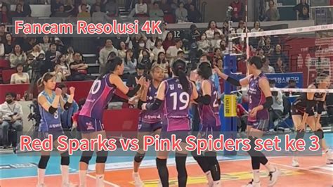 Fancam Red Sparks Vs Pink Spiders Semifinal Leg Game Ke Youtube