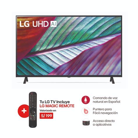 Ripley TELEVISOR SMART TV LG 4K ULTRA HD 65 CON THINQ AI 65UR8750PSA