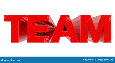 Team Word On White Background D Rendering Stock Illustration