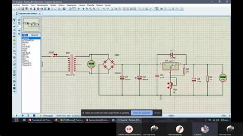 presentación del diseño de la fuente de voltaje en Proteus YouTube