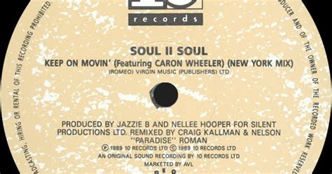 80smusicremixes Keep On Movin New York Mix Soul Ii Soul Ft Caron Wheeler