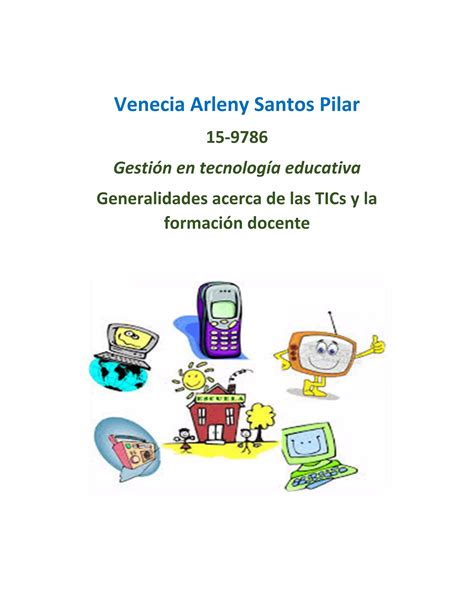 Generalidades Acerca De Las Tics Y La Formaci N Docente Pdf