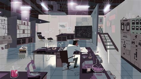 Professor Utonium in his lab [2560x1440] : wallpapers