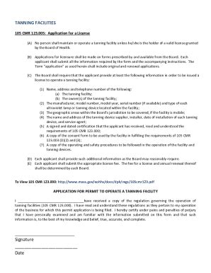 Fillable Online Town Barnstable Ma Tanning Facility Consent Form Pdf