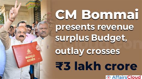 Karnataka Cm Basavaraj Bommai Presented Revenue Surplus Budget With