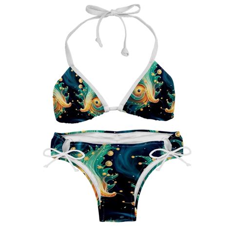 Sea Slug Detachable Sponge Adjustable Strap Bikini Set Two Pack Swim