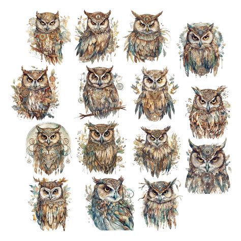 Owls Ephemera Pack Simplystateddesign