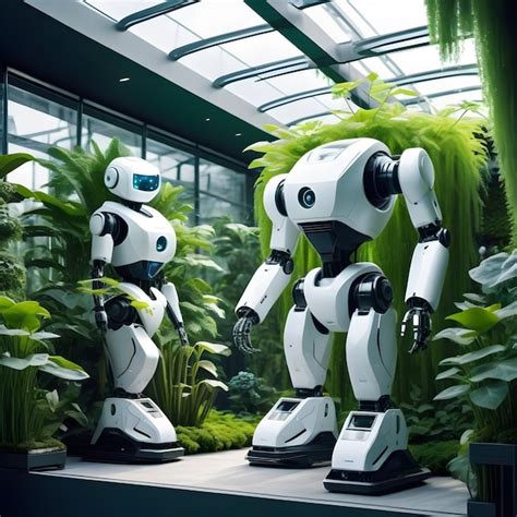 Premium Ai Image Living With Robots Hightech Companions Robotic