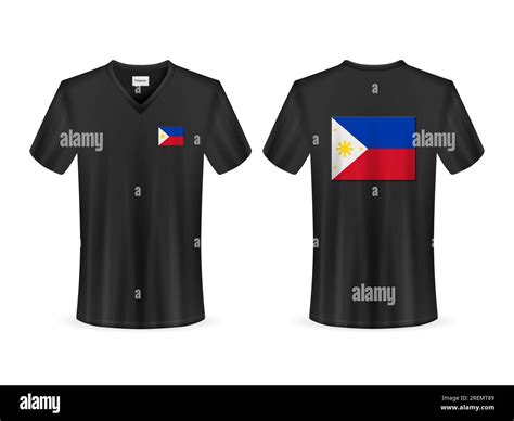 T Shirt With Philippines Flag On A White Background Vector