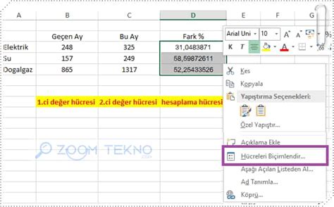 Google E Tablolarda Yüzde Değişimi Nasıl Hesaplanır ZOOMTEKNO