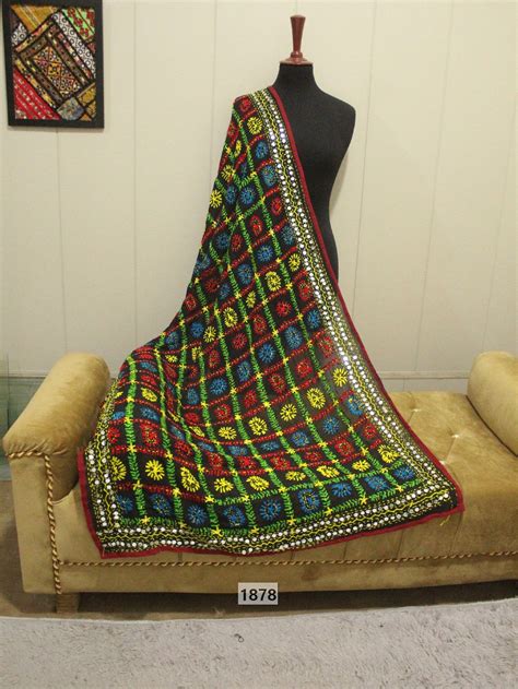 Phulkari Chiffon Handmade Dupatta Handmade Pakistan