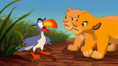 HD wallpaper: Parrot Zazu Simba And Nala Cubs The Lion King Screenshot ...