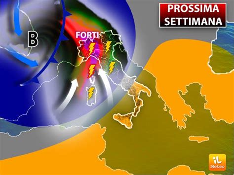 Meteo PROSSIMA SETTIMANA Peggioramento da Lunedì poi PERTURBAZIONE