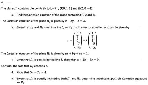 Cartesian Equation Of The Line Intersection Two Planes Tessshebaylo