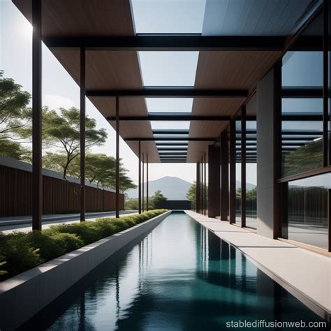 Tadao Ando Style Architecture Beach House Prompts Stable Diffusion Online