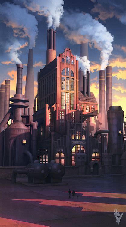 Factory By Alexshatohin Steampunk City Environment Concept Art