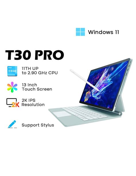 DERE T30 PRO 2 In 1 Laptop 13 Pollici 2K IPS Touch Screen Tablet PC