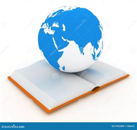 Open Book And Globe Stock Illustration Illustration Of Element 51952882