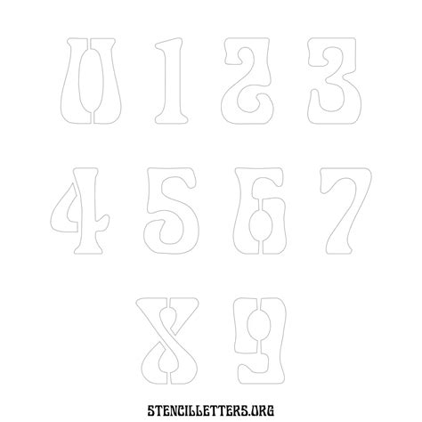 4 Inch to 10 Inch Printable Number Stencils - Stencil Letters Org