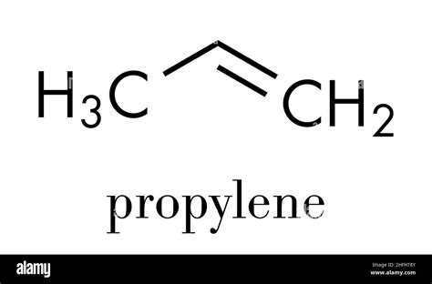 Chemical Structure Propylene Propene Polypropylene Fotos Und