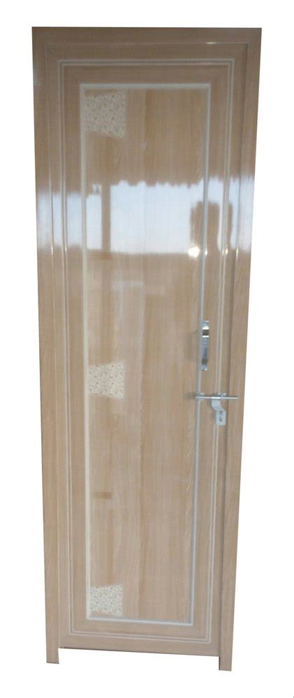 Glossy Rectangular Pvc Bathroom Door Design Pattern Plain At Rs