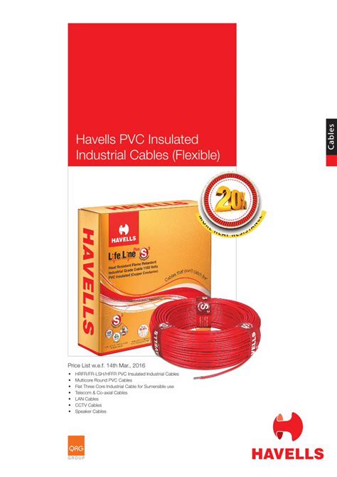 PDF Havells PVC Insulated Industrial Cables Flexible PDF File