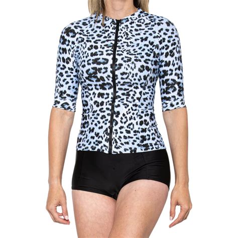 Nip Tuck Swim Yvonne Rashie Full Zip Rash Guard For Women Save 69