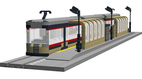 Lego Train Station De Tramway Tram Station Moc Youtube