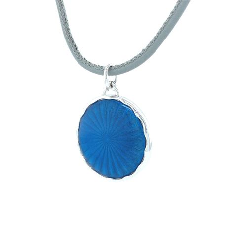 Victor Mayer Macaron Necklace 18k White Gold 925 Silver Vitreous Enamel