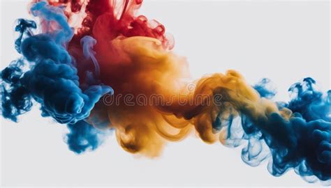 A Colorful Smoke Effect with Red, Yellow and Blue Colors Stock ...